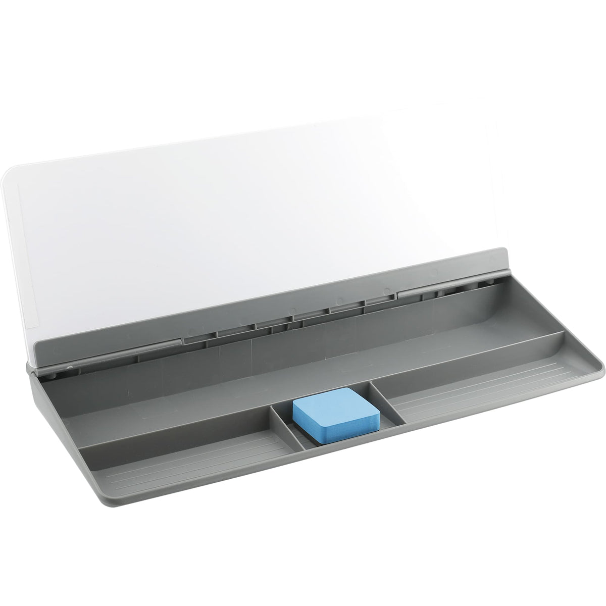 Desktop Whiteboard with Hidden Storage Full Color - White - Open