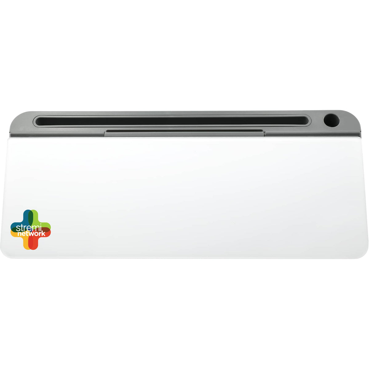 Desktop Whiteboard with Hidden Storage Full Color - White - Top