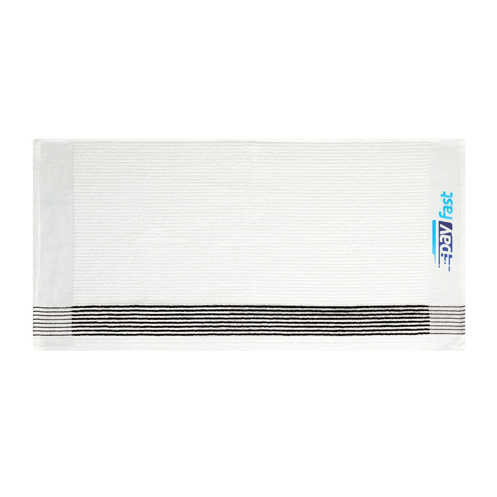 Devant Caddy Golf Towel - White with Black - Colorbrite