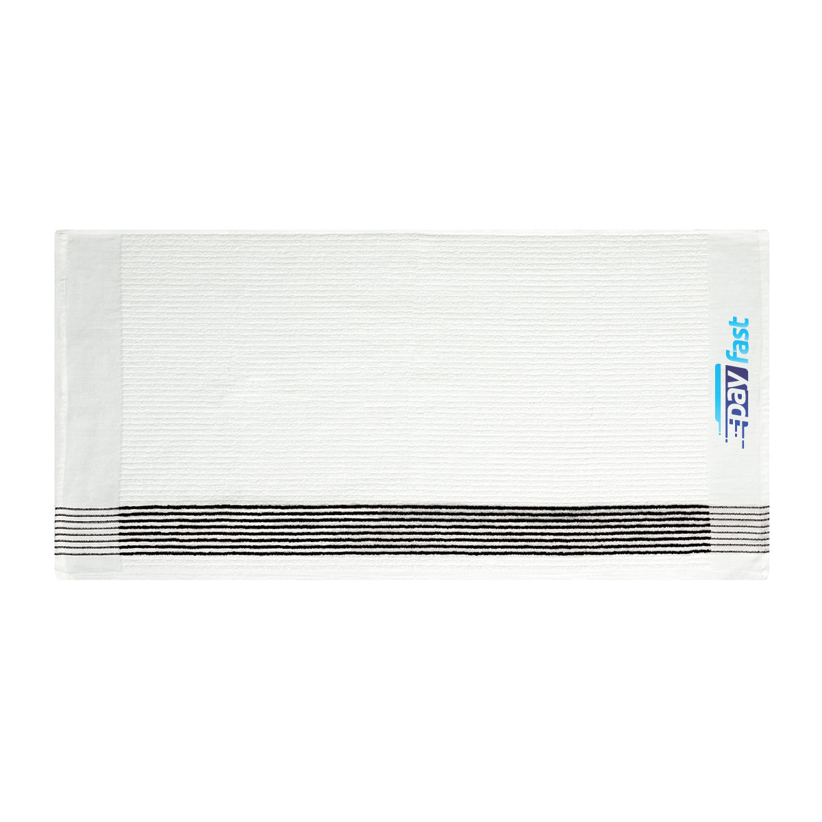 Devant Caddy Golf Towel - White with Black - Colorbrite