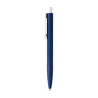 Diamond Pattern Ballpoint Pen, Soft Touch - Navy - View 3