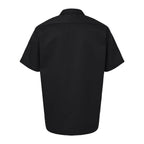Dickies Men's Short Sleeve Work Shirt Embroidery - Black - Back