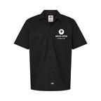Dickies Men's Short Sleeve Work Shirt Embroidery - Black - Front