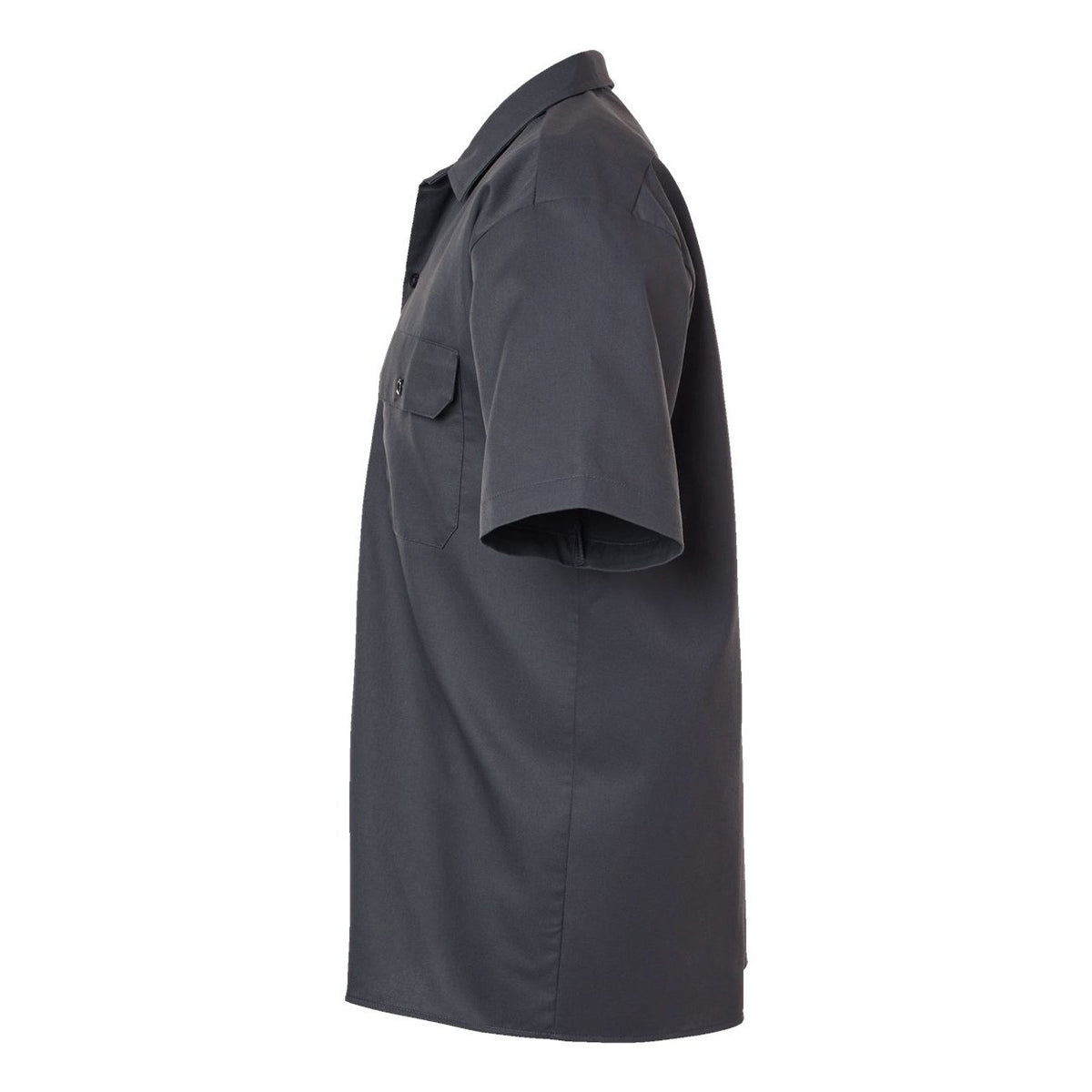 Dickies Men's Short Sleeve Work Shirt Embroidery - Charcoal - Direct Side