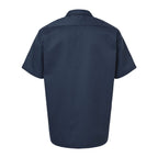 Dickies Men's Short Sleeve Work Shirt Embroidery - Dark Navy - Back