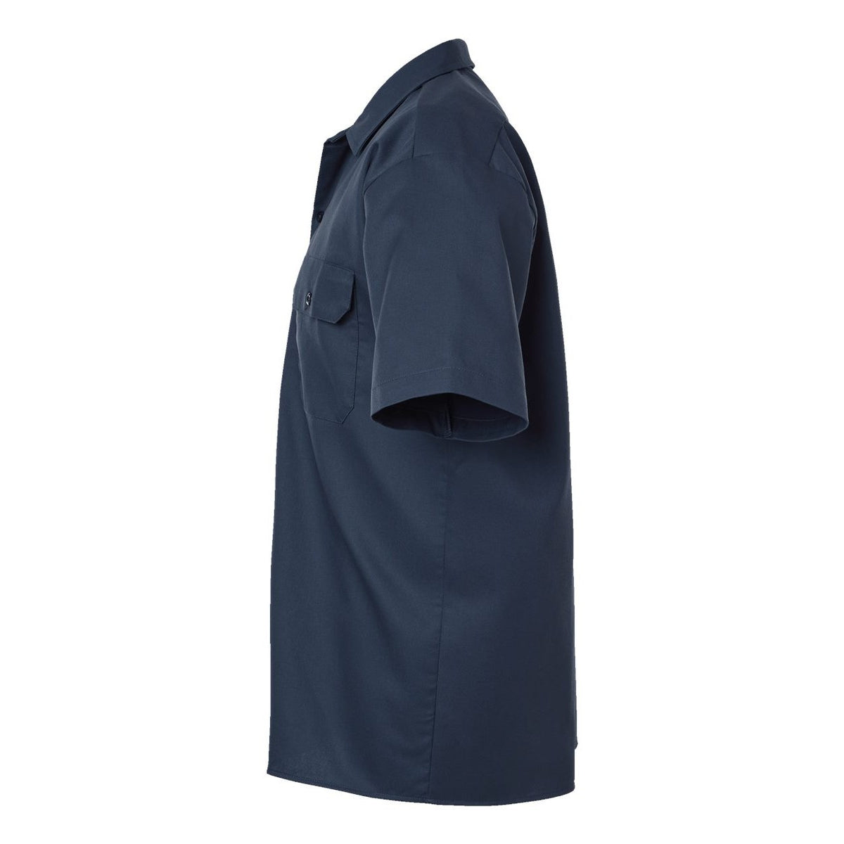 Dickies Men's Short Sleeve Work Shirt Embroidery - Dark Navy - Direct Side