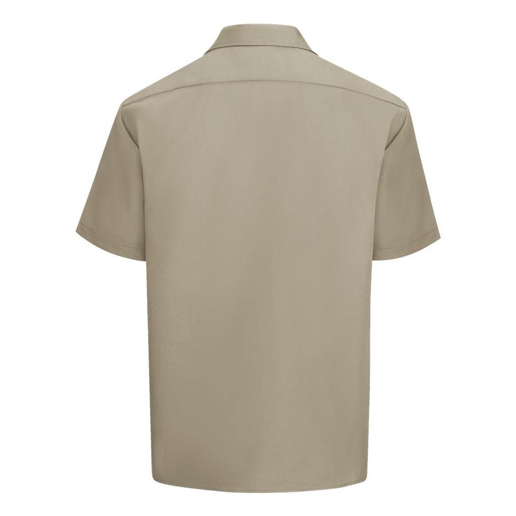 Dickies Men's Short Sleeve Work Shirt Embroidery - Desert Sand - Back