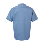 Dickies Men's Short Sleeve Work Shirt Embroidery - Gulf Blue - Back