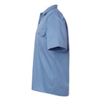 Dickies Men's Short Sleeve Work Shirt Embroidery - Gulf Blue - Direct Side