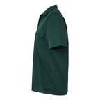 Dickies Men's Short Sleeve Work Shirt Embroidery - Hunter Green - Direct Side