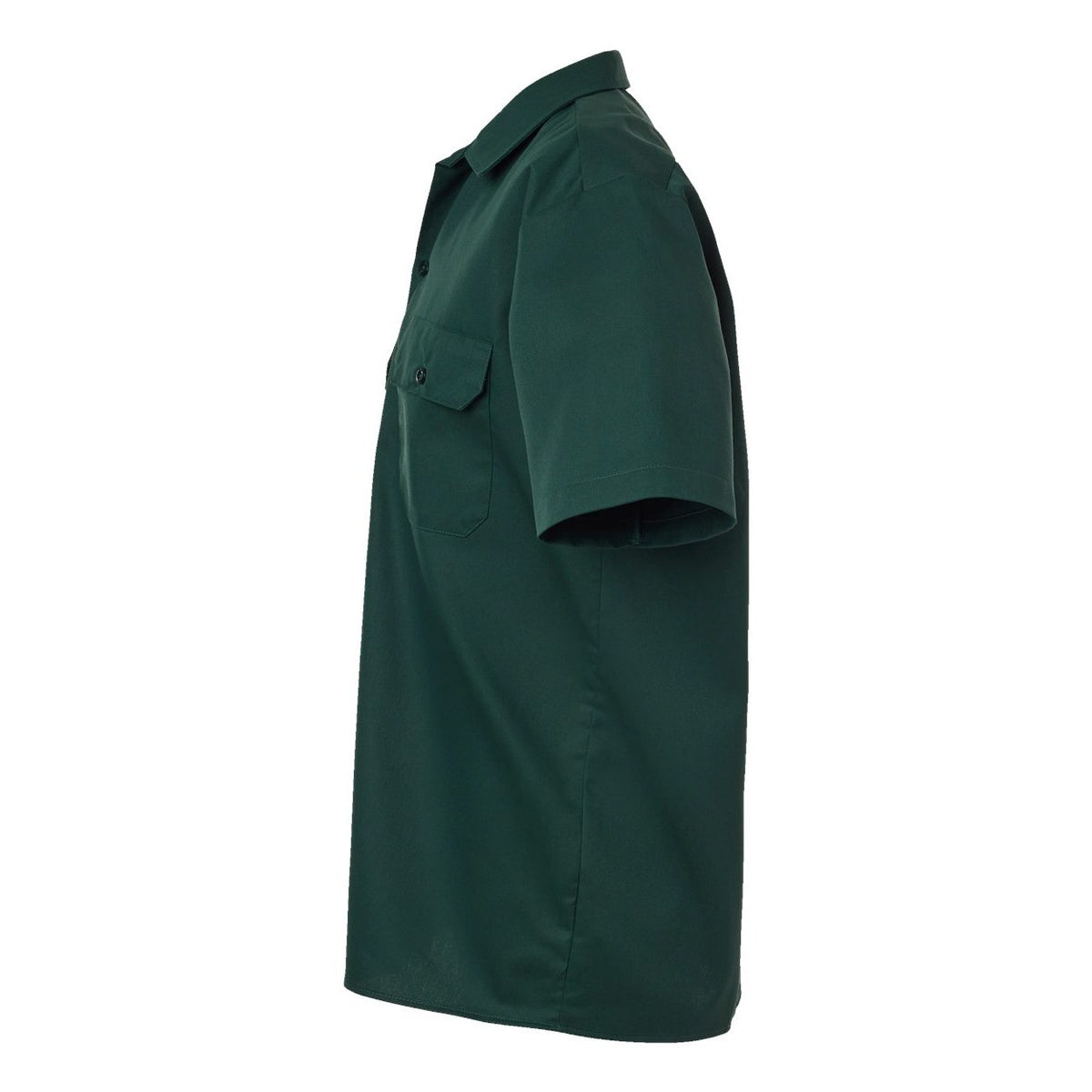 Dickies Men's Short Sleeve Work Shirt Embroidery - Hunter Green - Direct Side