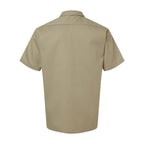 Dickies Men's Short Sleeve Work Shirt Embroidery - Khaki - Back