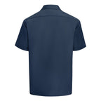 Dickies Men's Short Sleeve Work Shirt Embroidery - Navy - Back