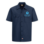 Dickies Men's Short Sleeve Work Shirt Embroidery - Navy - Front