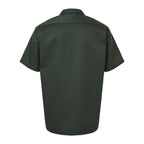 Dickies Men's Short Sleeve Work Shirt Embroidery - Olive Green - Back