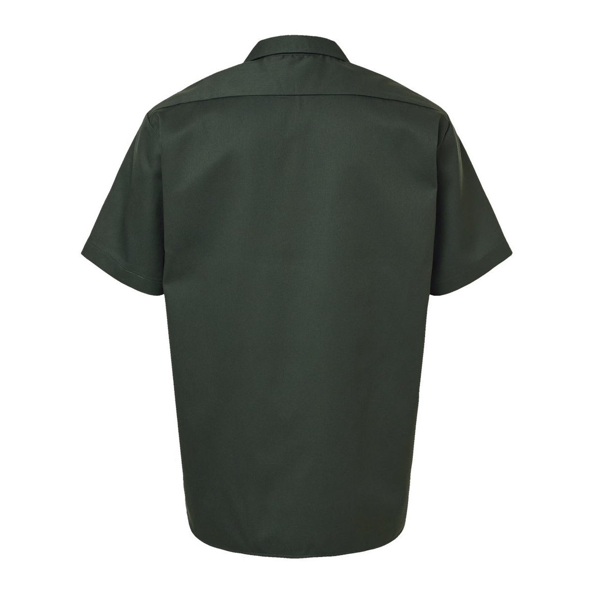 Dickies Men's Short Sleeve Work Shirt Embroidery - Olive Green - Back