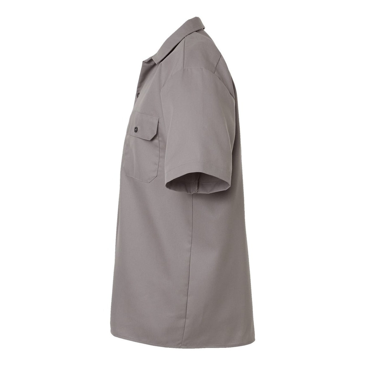 Dickies Men's Short Sleeve Work Shirt Embroidery - Silver Grey - Direct Side