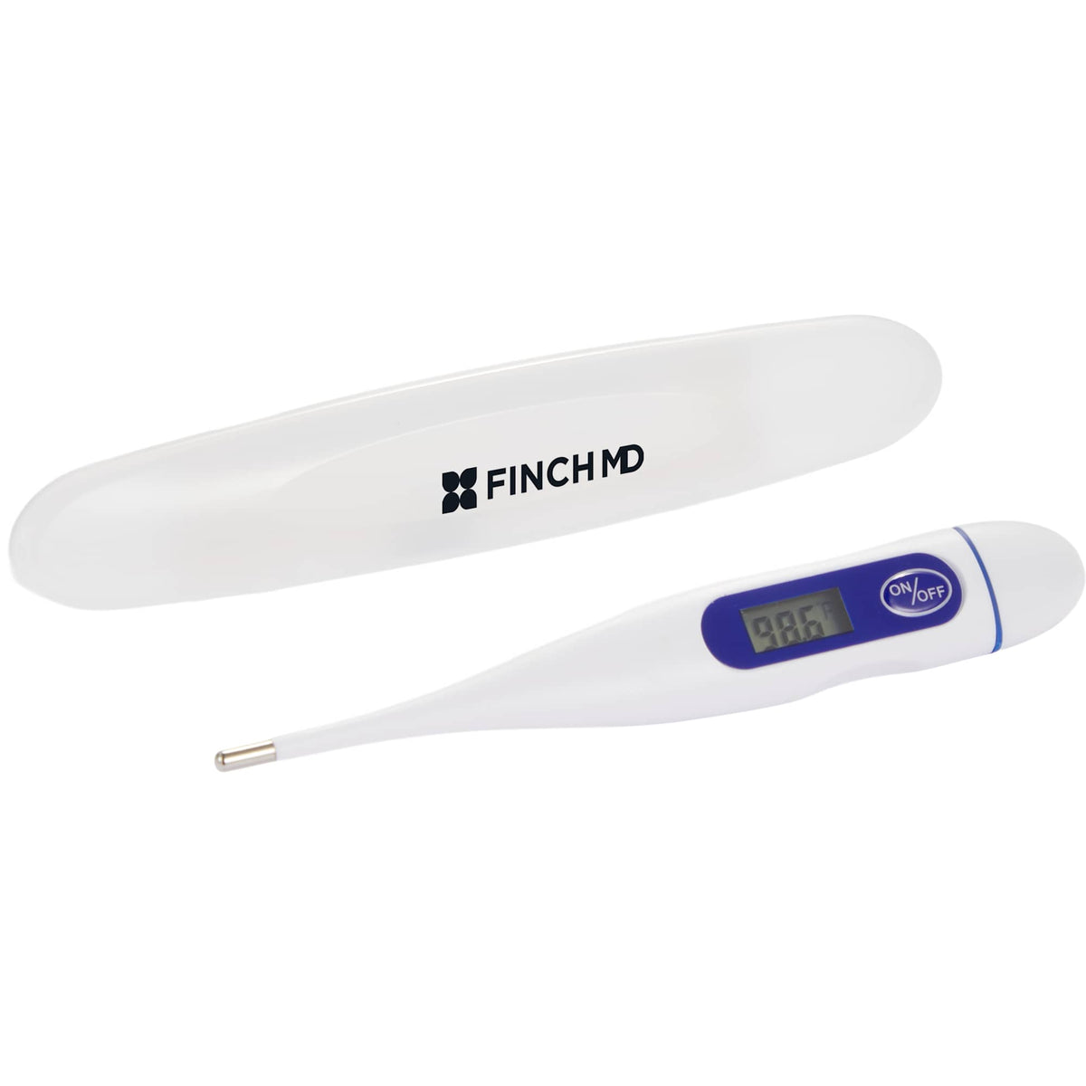 Digital Thermometer with Travel Case - White - Photo