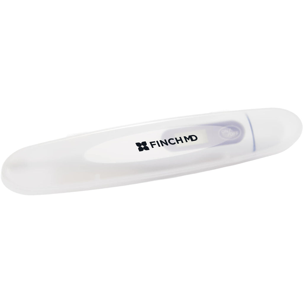 Digital Thermometer with Travel Case - White - Right Angle