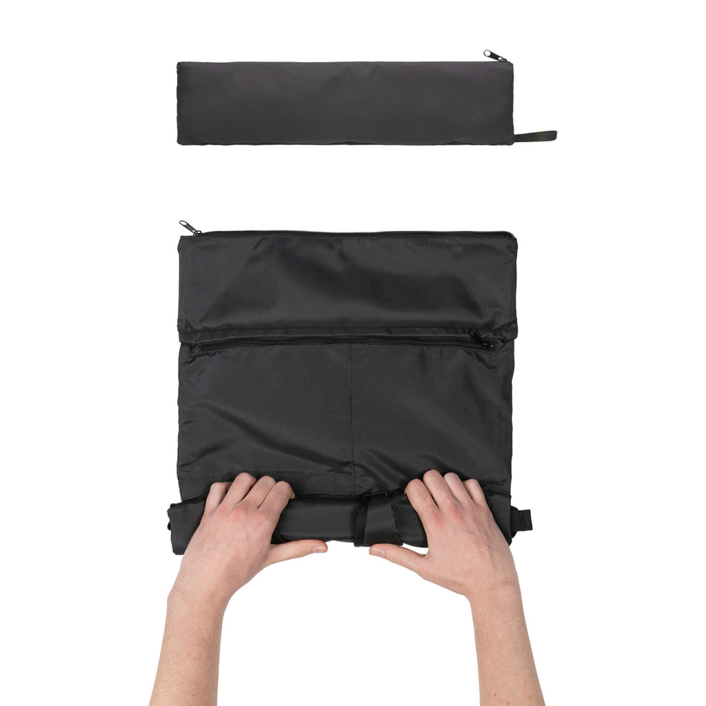Dillon Packable Backpack in Recycled Polyester - Black - View 5