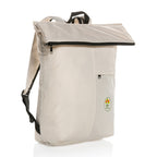 Dillon Packable Backpack in Recycled Polyester - Off White - View 2