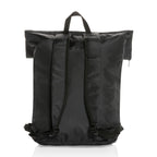 Dillon Packable Backpack in Recycled Polyester Transfer - Black - View 3