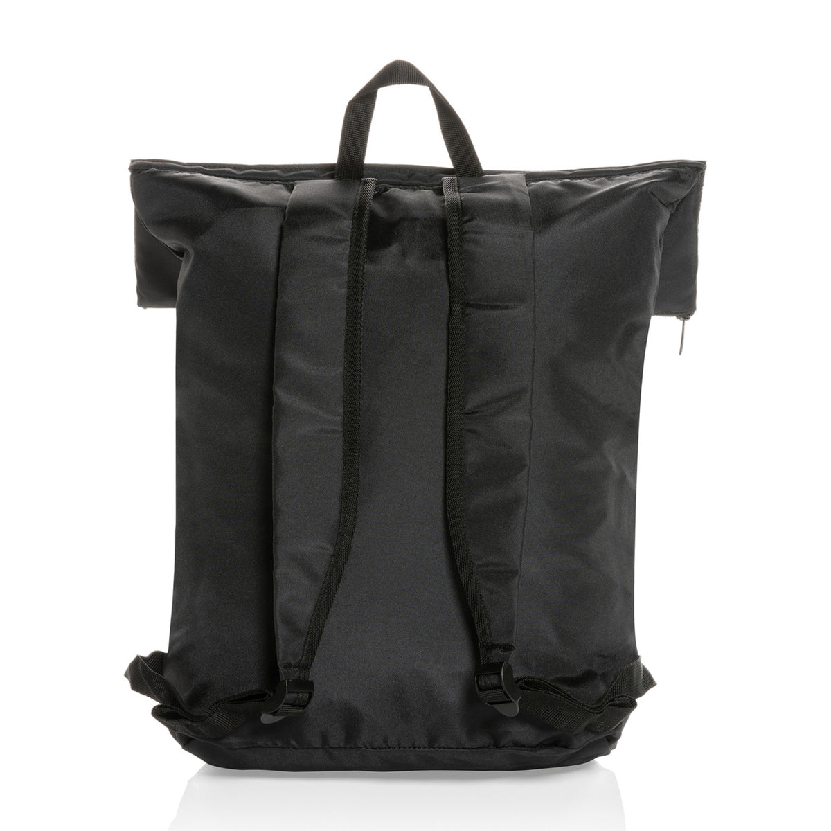 Dillon Packable Backpack in Recycled Polyester Transfer - Black - View 3