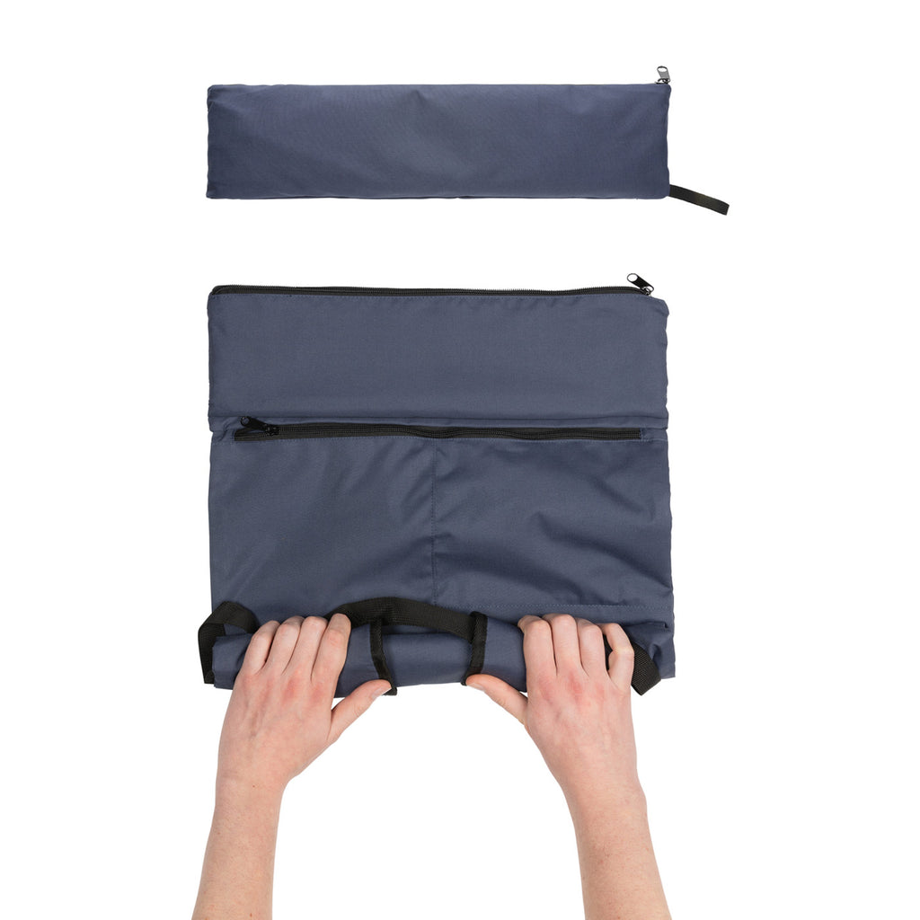 Dillon Packable Backpack in Recycled Polyester Transfer - Navy - View 6