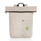 Dillon Packable Backpack in Recycled Polyester Transfer - Off White - View 1