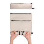 Dillon Packable Backpack in Recycled Polyester Transfer - Off White - View 6