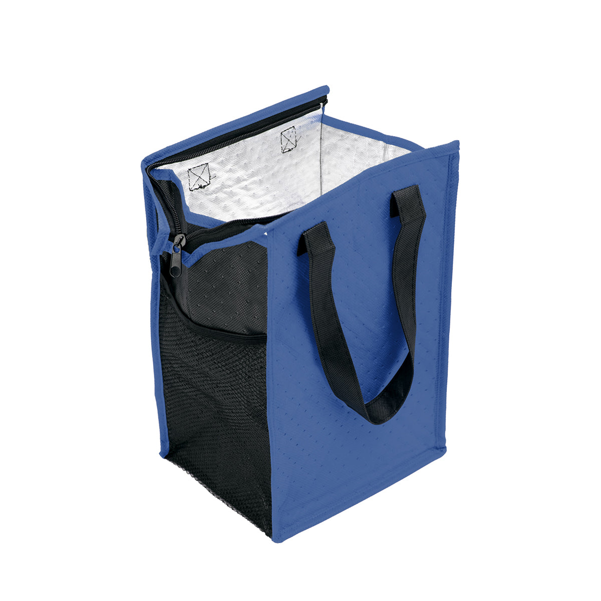 Dimples Cooler Tote Bag in Recycled PET - Black - Open