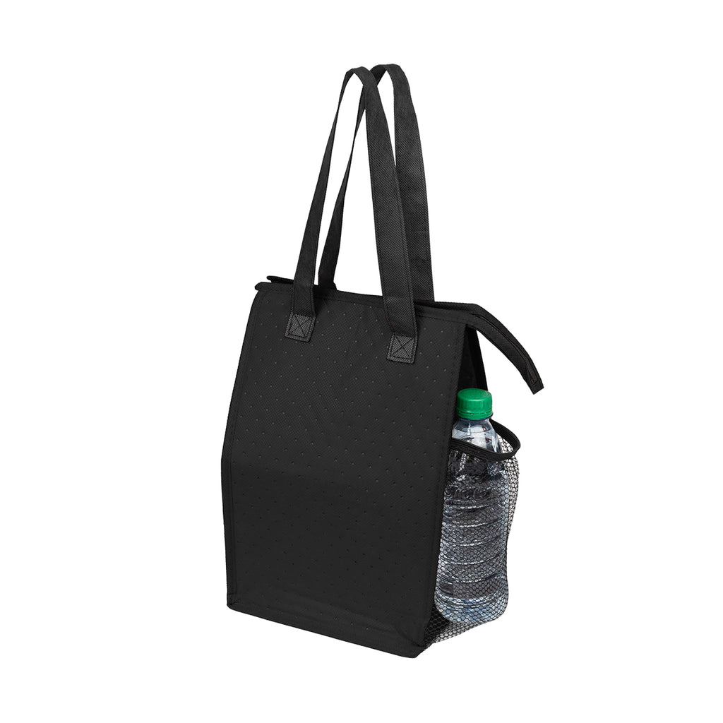 Dimples Cooler Tote Bag in Recycled PET - Black - Side