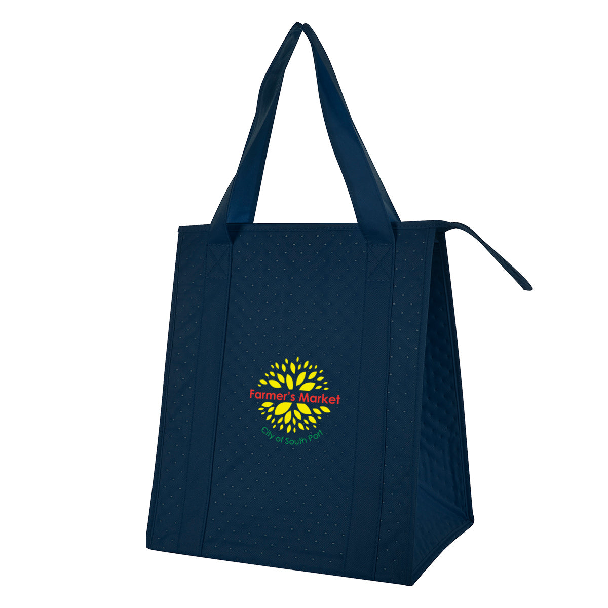 Dimples Cooler Tote Bag, Non-Woven - Navy - Colorbrite