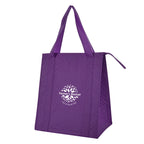 Dimples Cooler Tote Bag, Non-Woven - Purple - Silk Screen