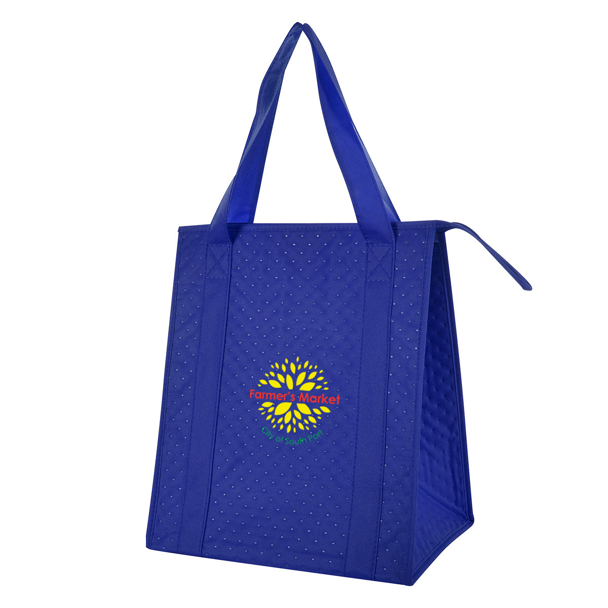Dimples Cooler Tote Bag, Non-Woven - Royal Blue - Colorbrite
