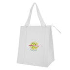 Dimples Cooler Tote Bag, Non-Woven - White - Colorbrite