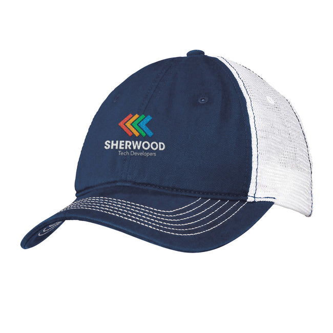 District Cap with Mesh Back Embroidery