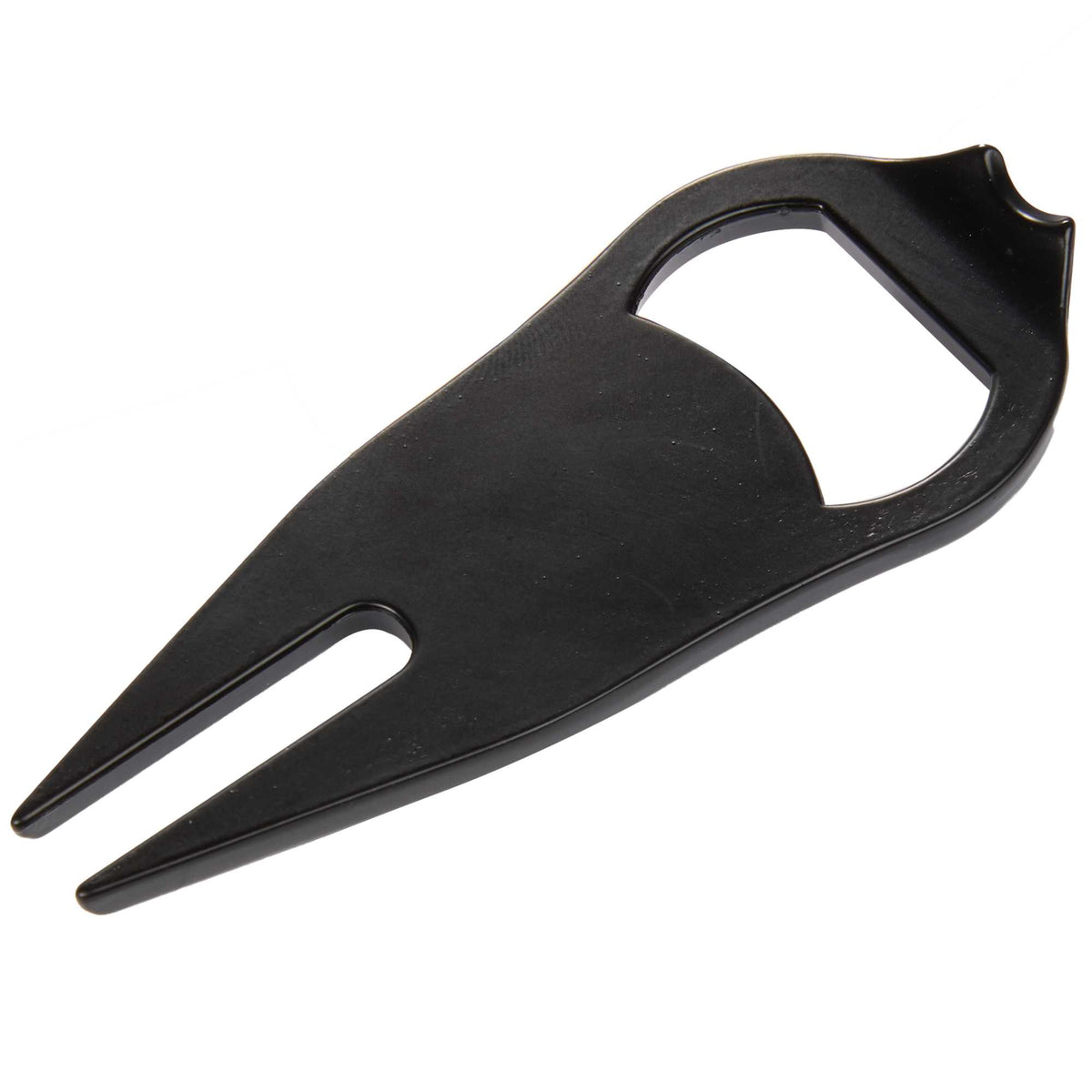 Divot Repair Tool with Bottle Opener and Ball Marker Laser Engraving - Black - Back