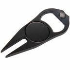 Divot Repair Tool with Bottle Opener and Ball Marker Laser Engraving - Black - Right Angle 2