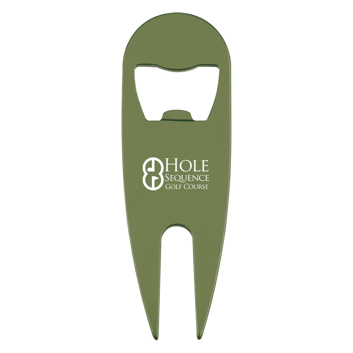 Divot Tool and Bottle Opener - Green - Laser