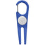 Divot Tool with Ball Marker, Aluminum - Blue - Laser Engraving