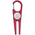 Divot Tool with Ball Marker, Aluminum - Red - Laser