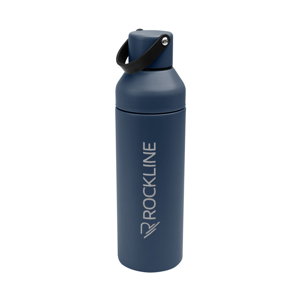 Dixon Recycled Stainless Steel Bottle, 17 oz - Navy - Laser Engraving