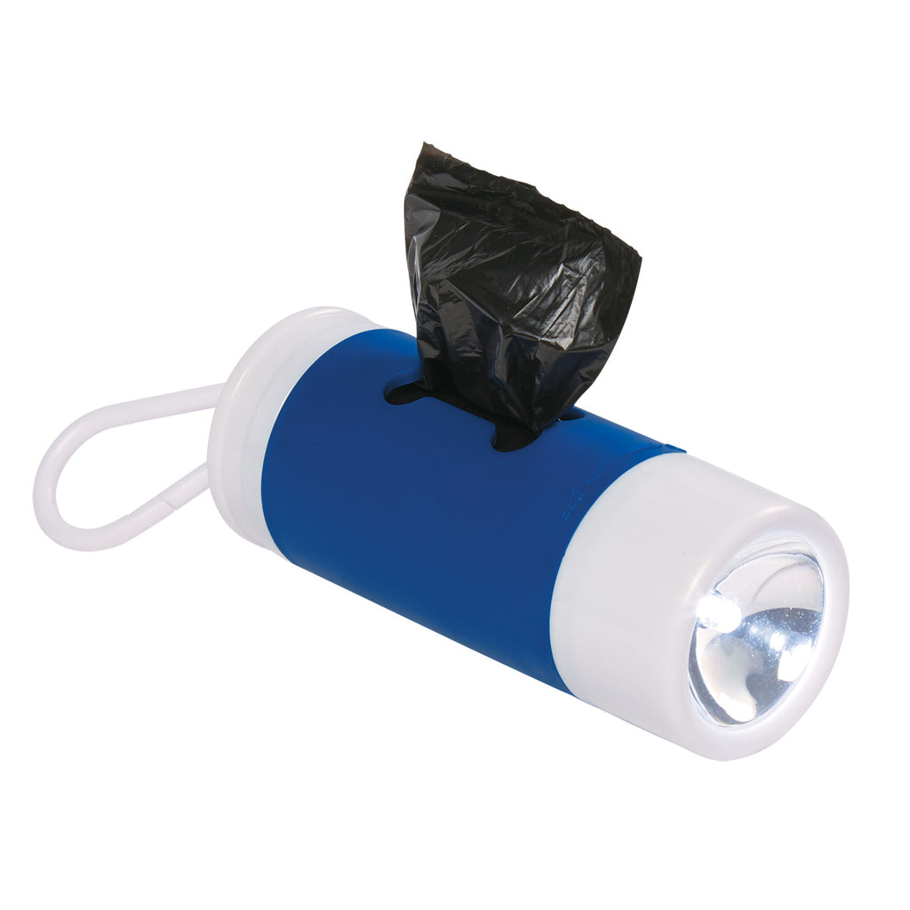 Dog Bag Dispenser and Flashlight - Blue Accent - Inset