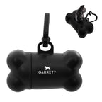Dog Bag Dispenser Shaped Like a Bone - Black - Pad Print