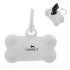 Dog Bag Dispenser Shaped Like a Bone - White - Pad Print