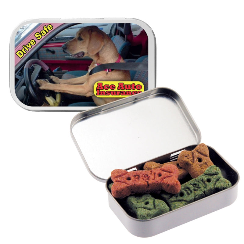 Dog Bones in a Large Tin - White