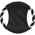 Dog Rope Flyer Toy in Recycled Nylon, 7 Inches Transfer - Black - Back
