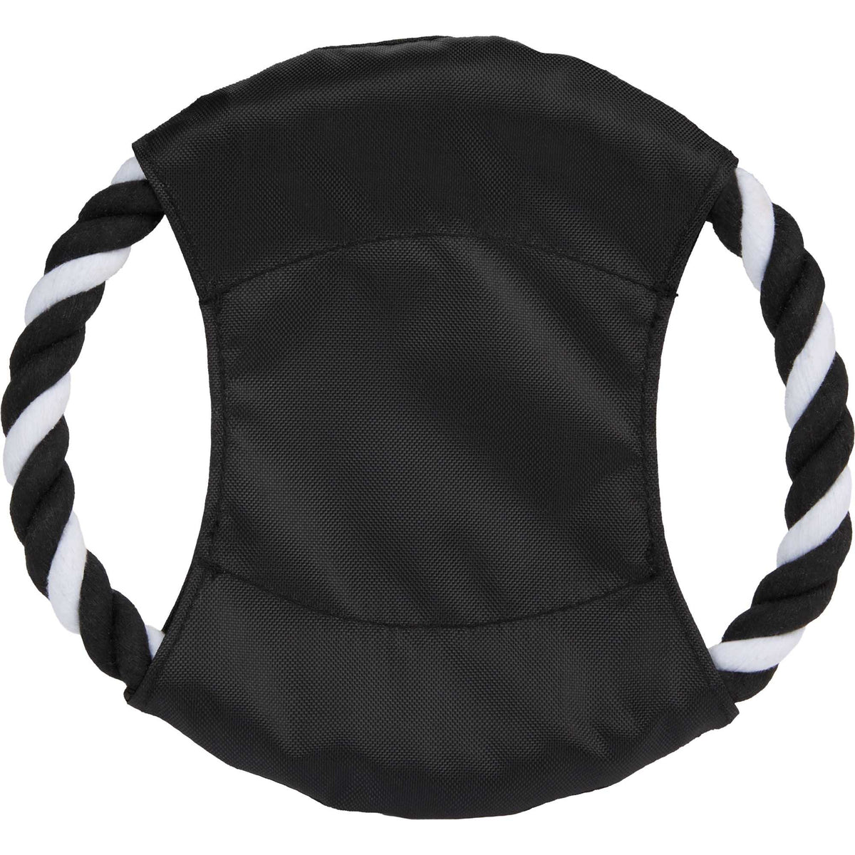 Dog Rope Flyer Toy in Recycled Nylon, 7 Inches Transfer - Black - Back