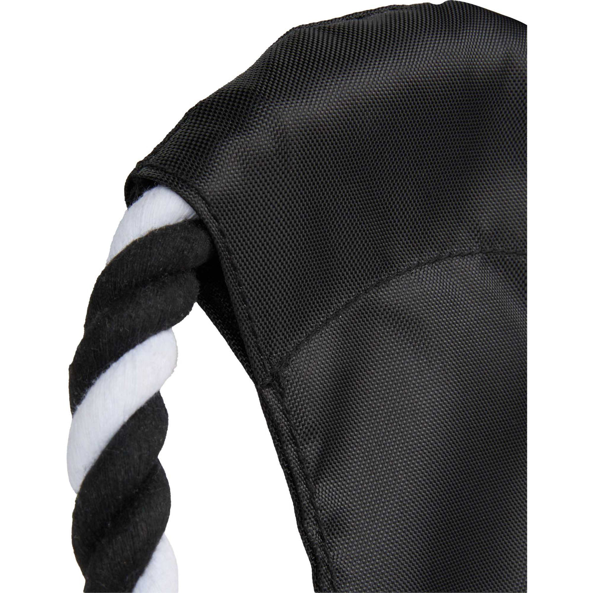 Dog Rope Flyer Toy in Recycled Nylon, 7 Inches Transfer - Black - Detail 2
